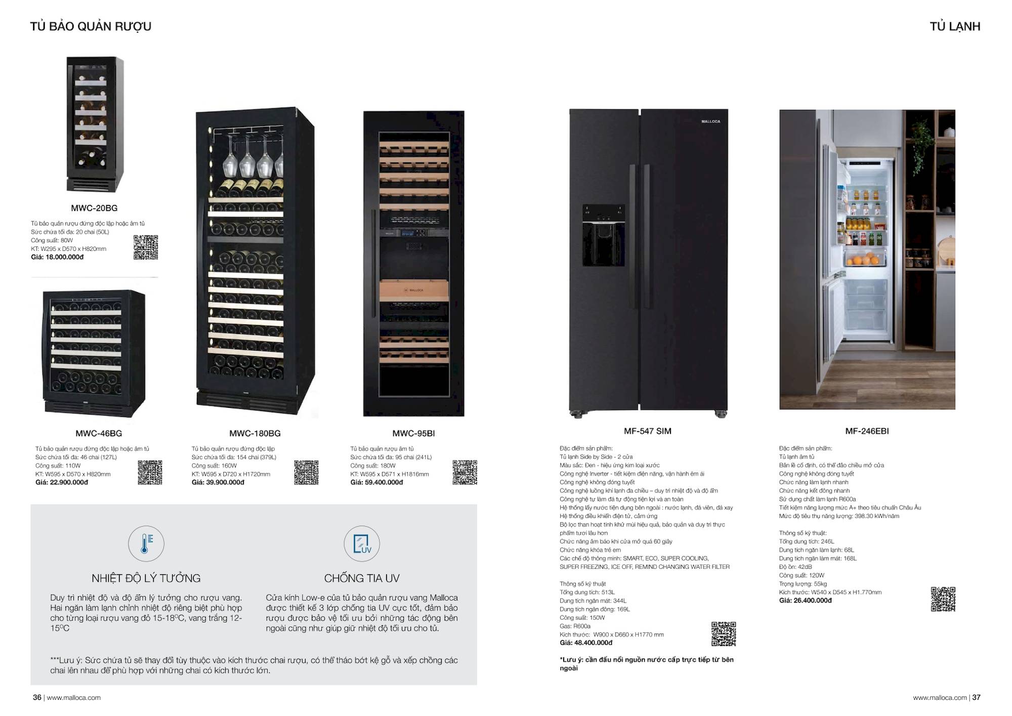 Thiết bị bếp MALLOCA Catalogue và Bảng giá mới nhất 2024 /Page 18